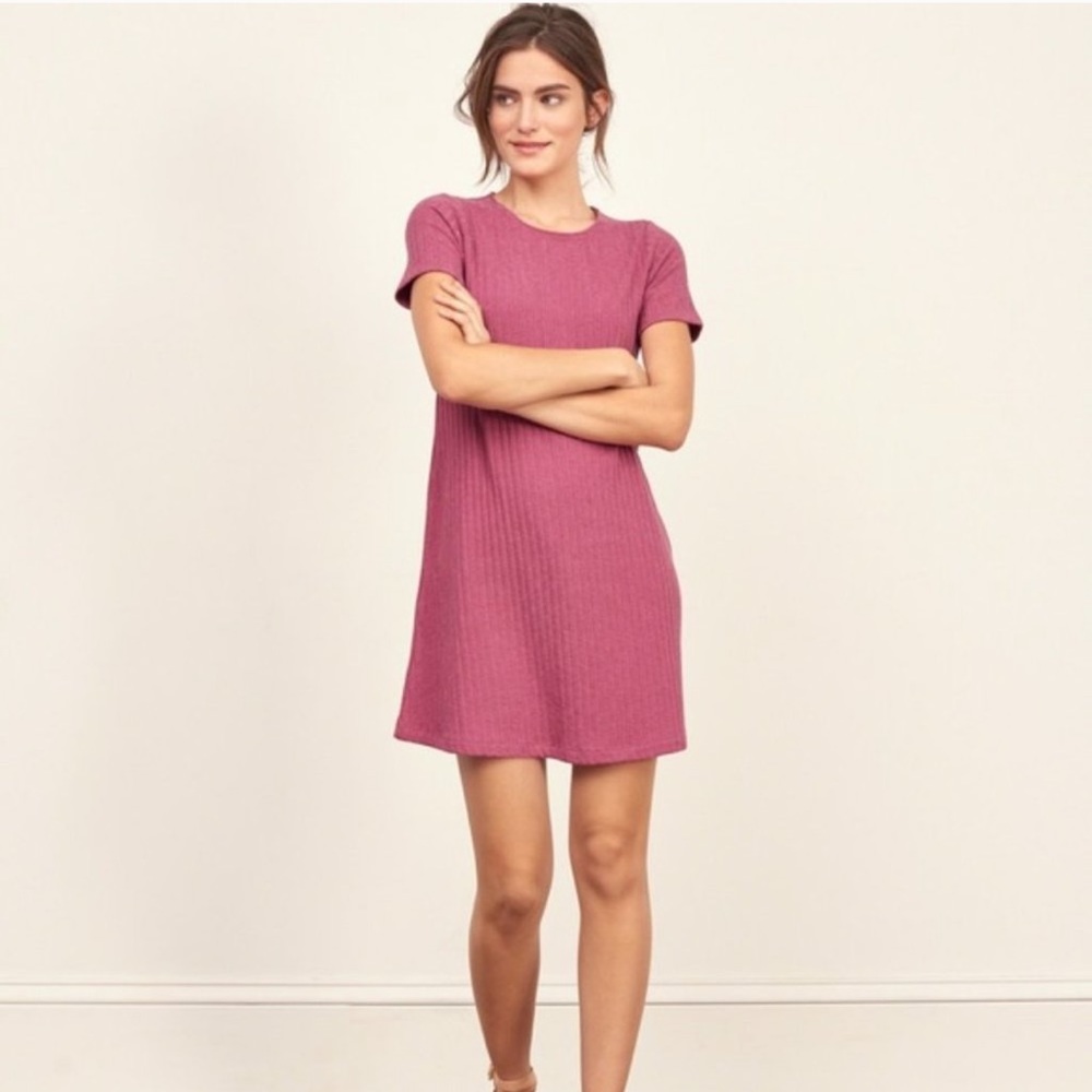 Abercrombie & Fitch Begonia Pink T-Shirt Dress